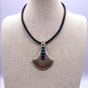 Vintage Chico's Late 90's Pendant Cord Necklace